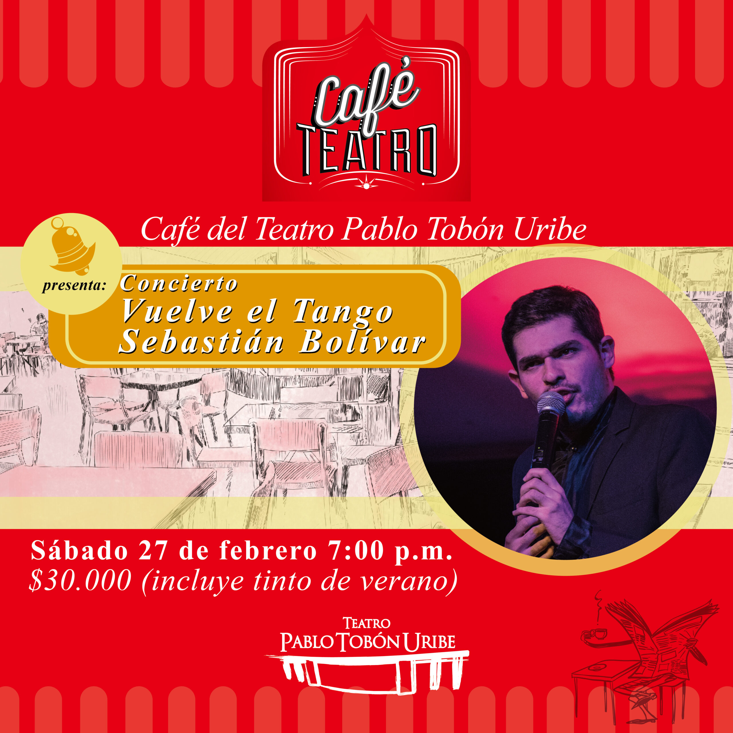 Imagen del evento Concierto Vuelve El Tango - Sebastián Bolívar