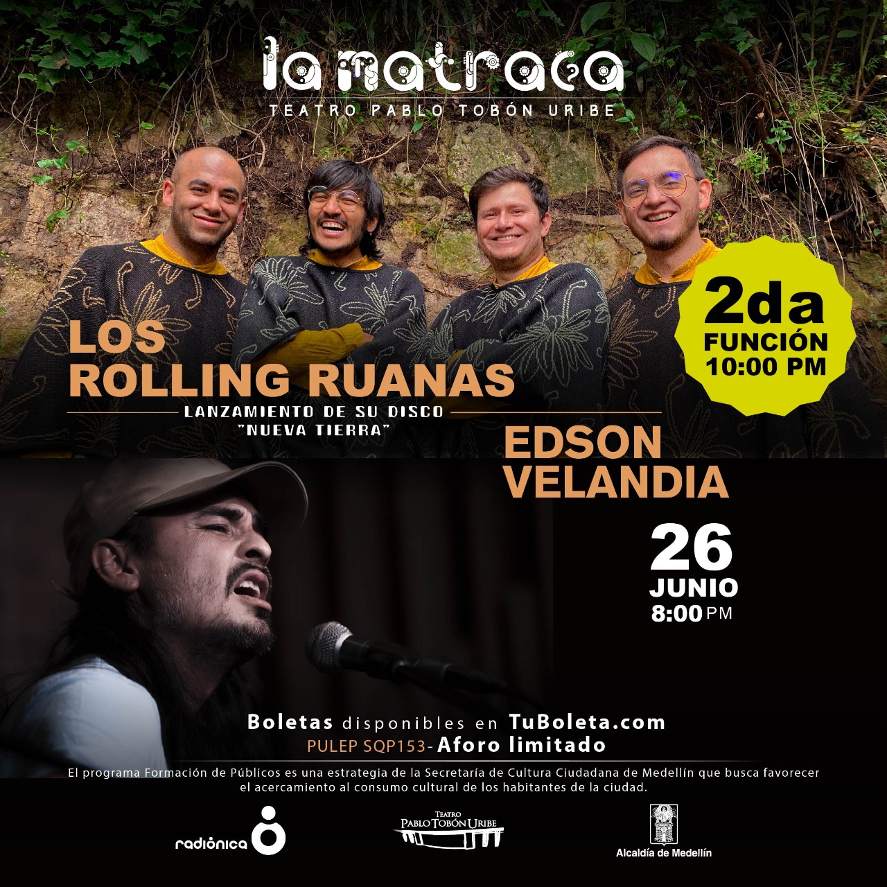 Imagen del evento Segunda función - Rolling Ruanas, Edson Velandia