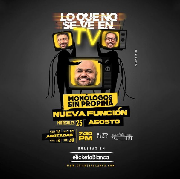 Imagen del evento Lo que no se ve en TV - Monólogos Sin Propina