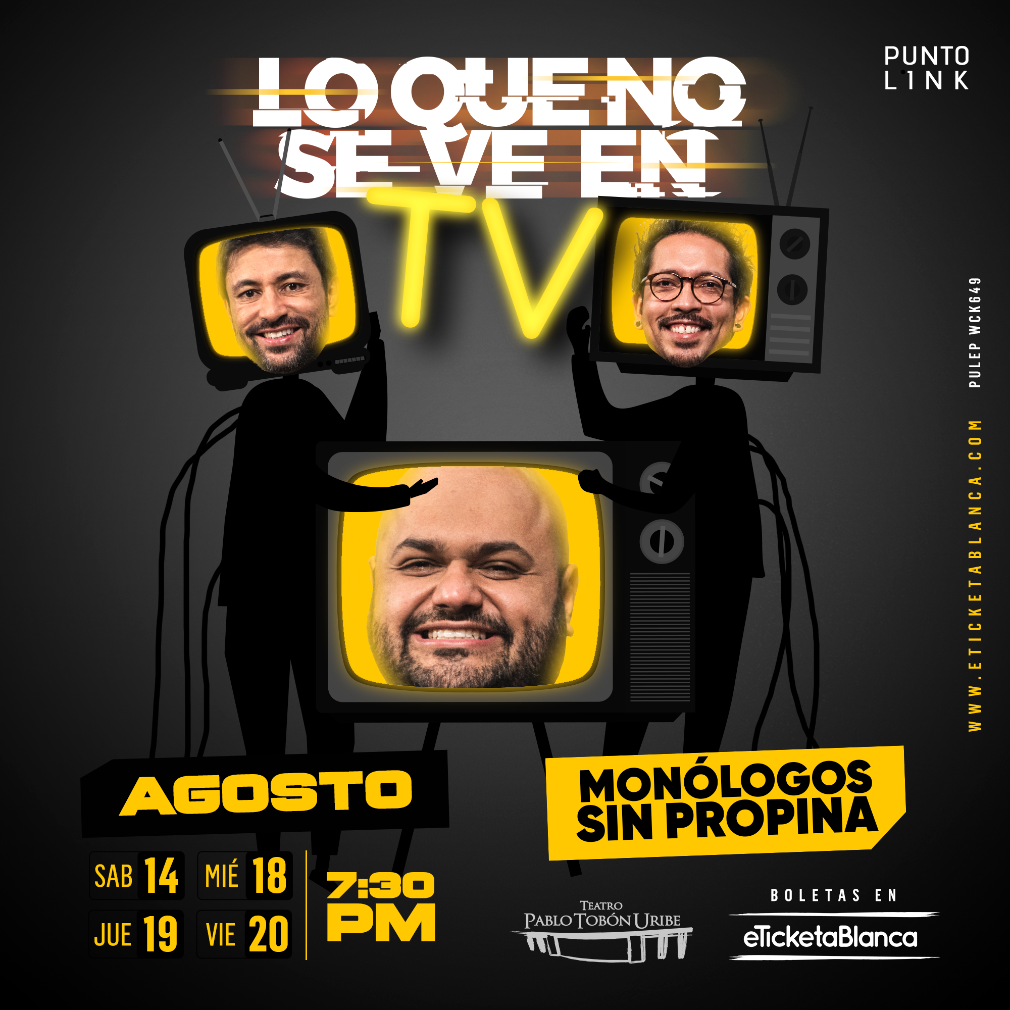 Imagen del evento Lo que no se ve en TV - Monólogos Sin Propina