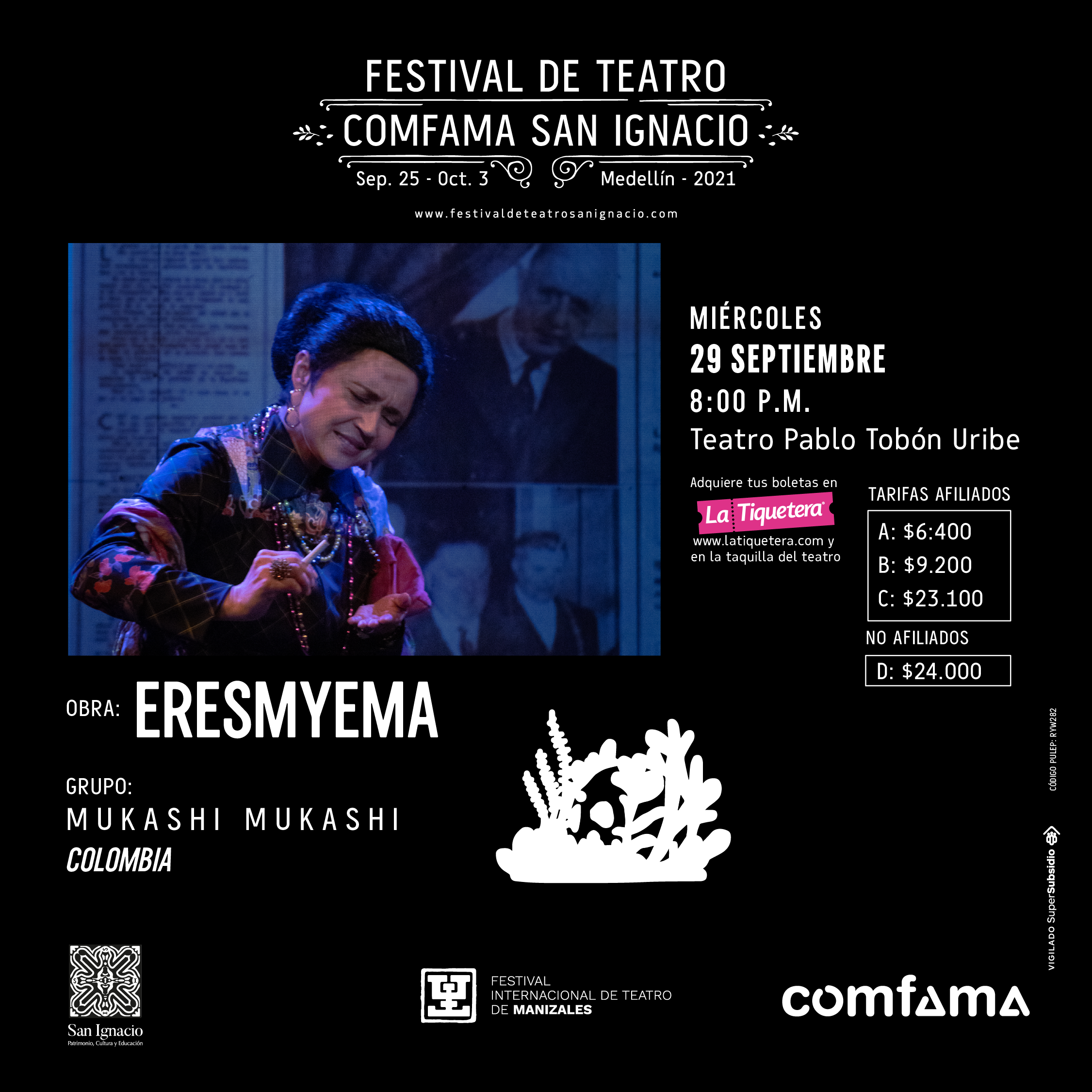 Imagen del evento Eresmyema - Festival de Teatro Comfama San Ignacio