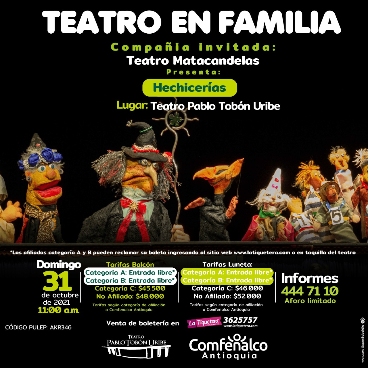 Imagen del evento Teatro en Familia - Hechizerías