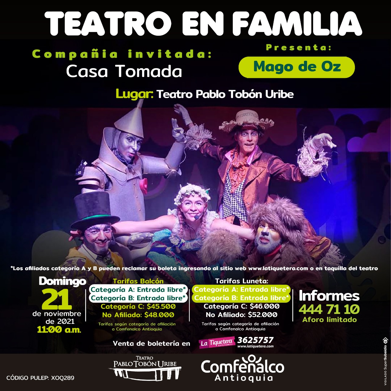 Imagen del evento Mago de Oz - Teatro en Familia