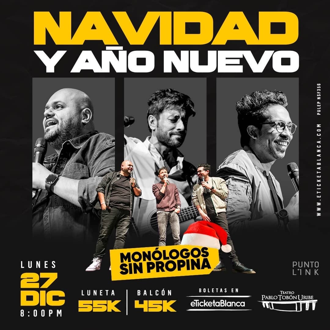 Imagen del evento Monólogos Sin Propina - Navidad y Año Nuevo