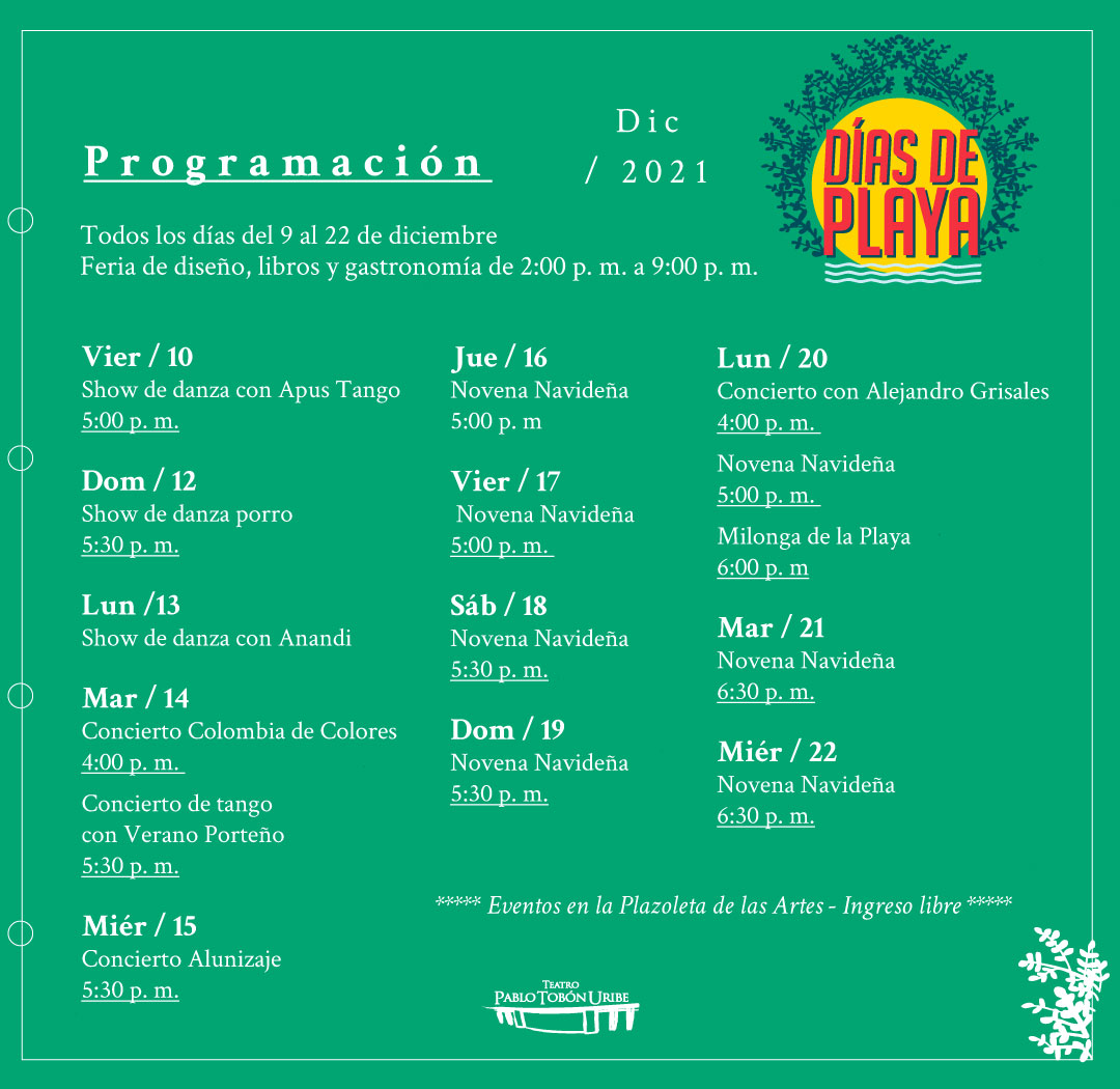Imagen del evento Días de Playa - Diciembre