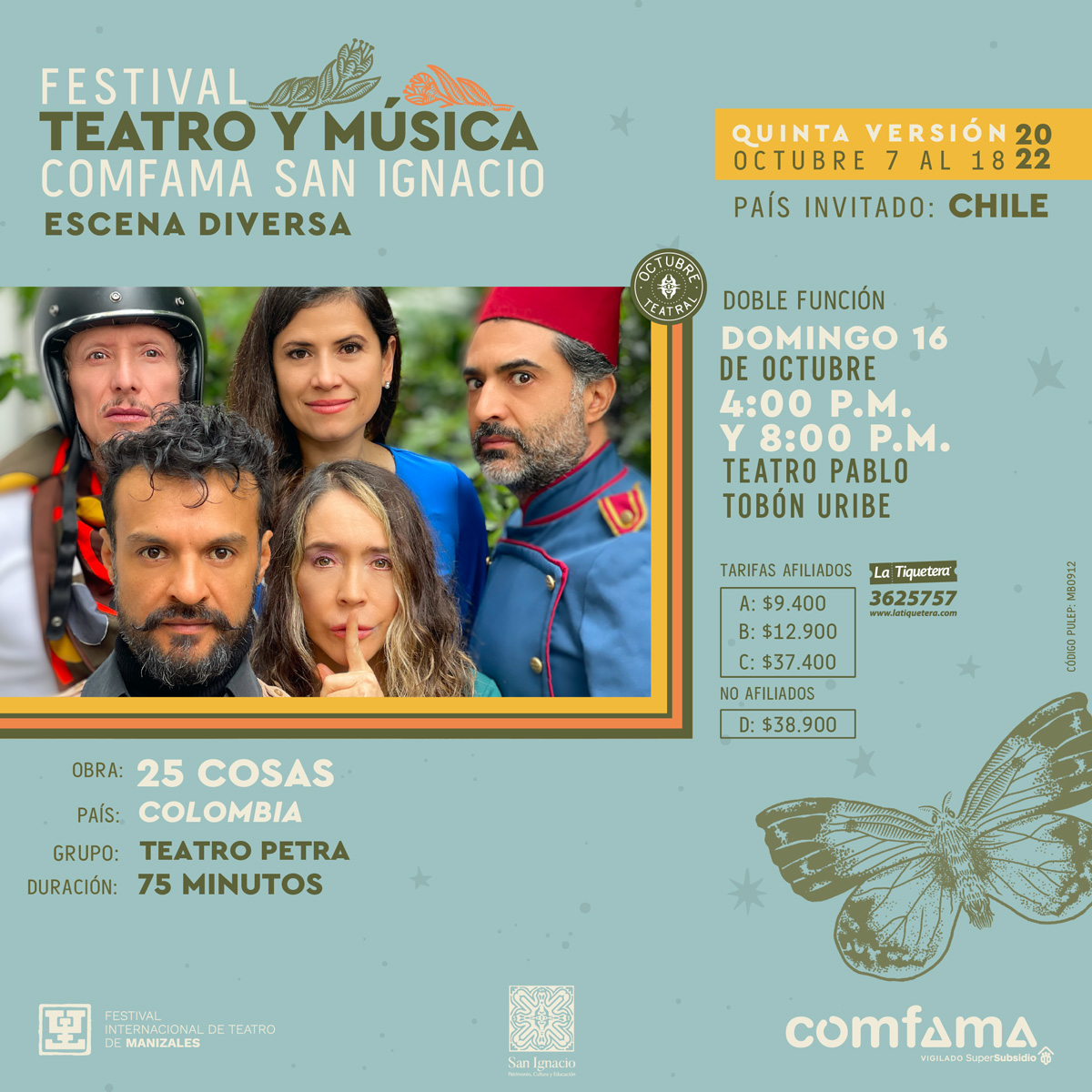 Imagen del evento 25 cosas - Segunda función - Festival Teatro y Música Comfama San Ignacio 2022