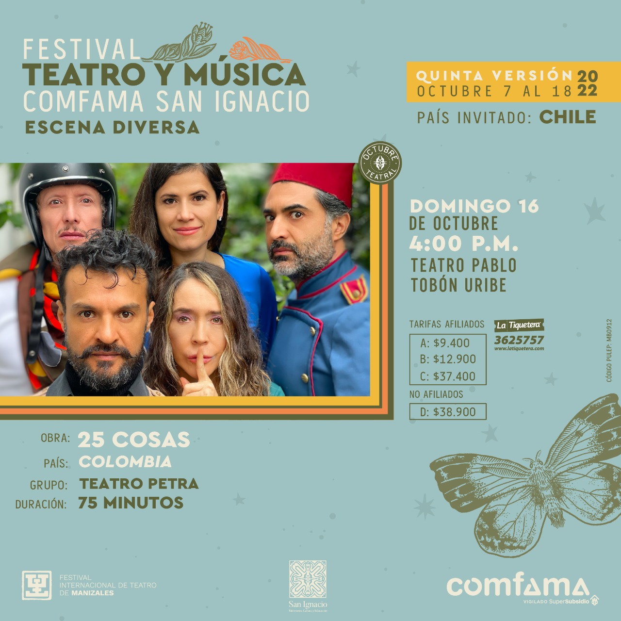 Imagen del evento 25 cosas - Festival Teatro y Música Comfama San Ignacio 2022