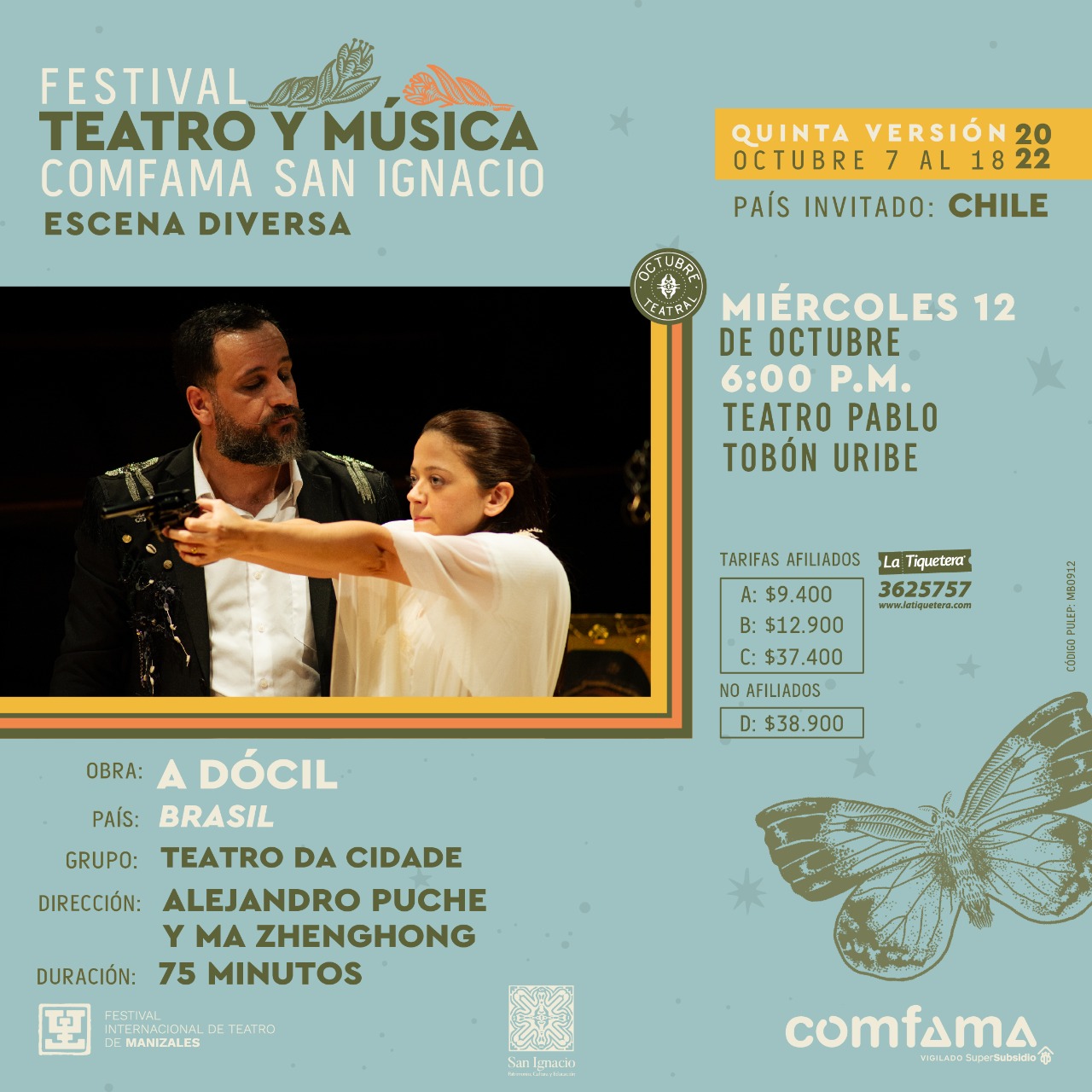 Imagen del evento A dócil - Festival Teatro y Música Comfama San Ignacio 2022