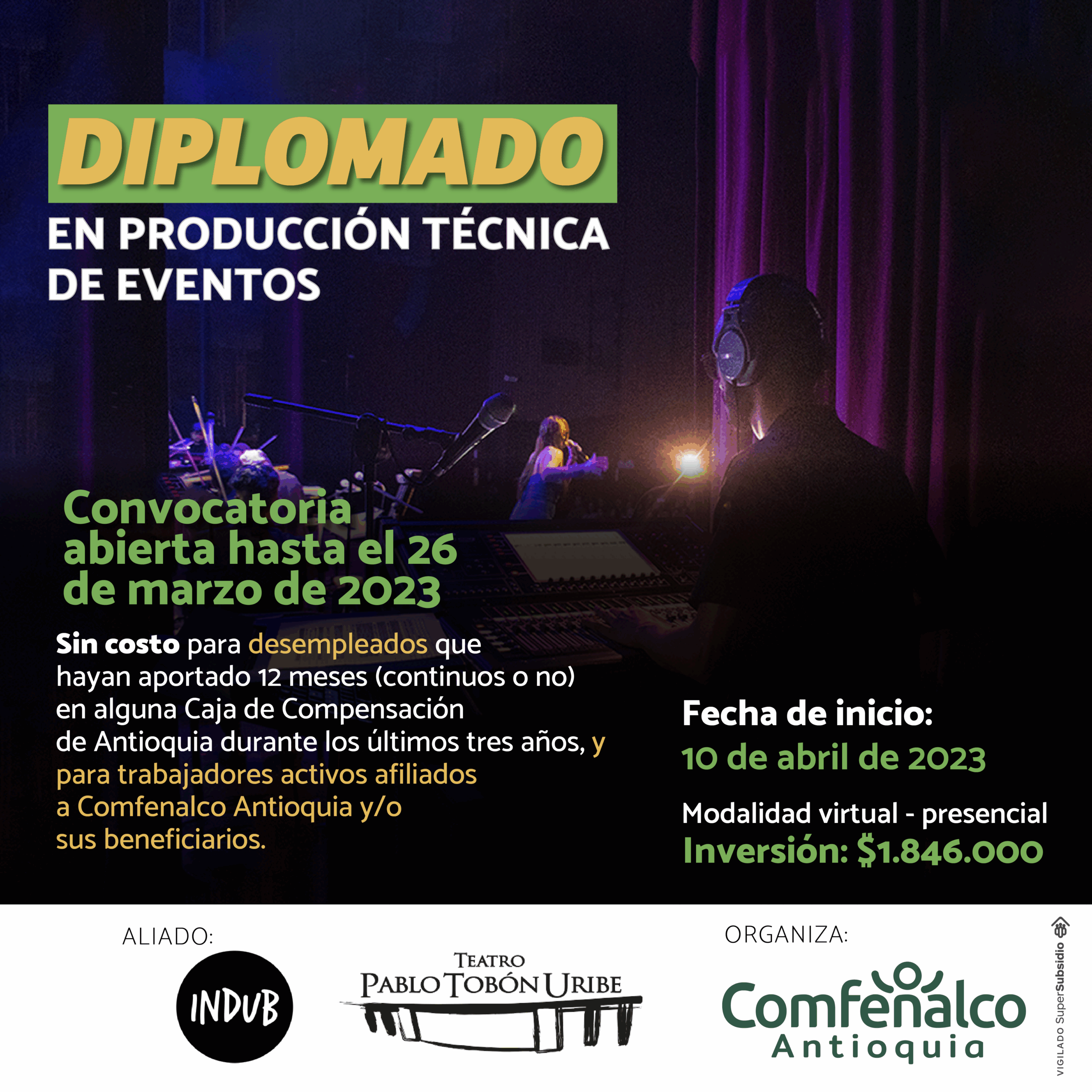 Imagen del evento Diplomado en producción técnica de eventos