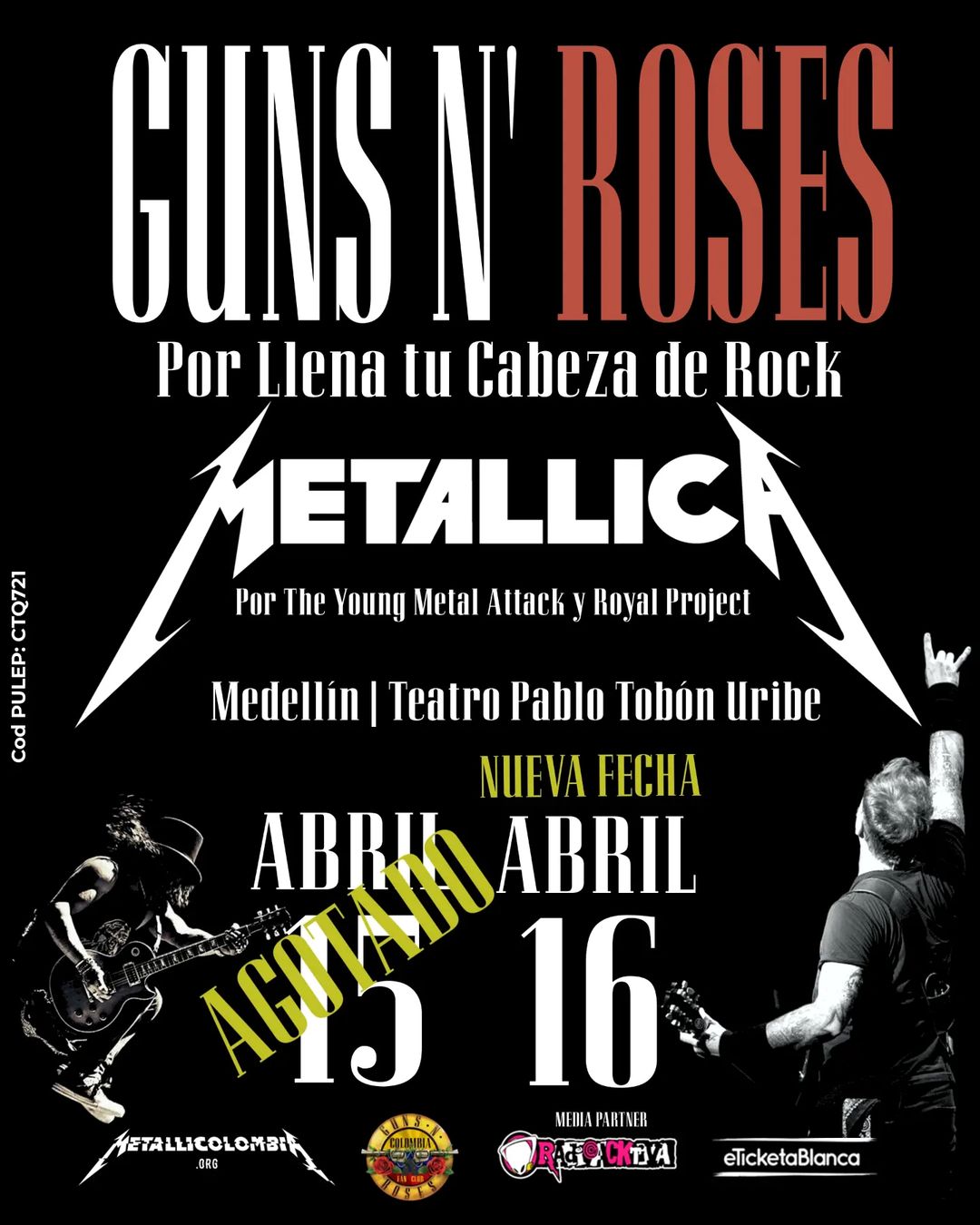 Imagen del evento Tributo Guns N' Roses y Metallica - Segunda fecha