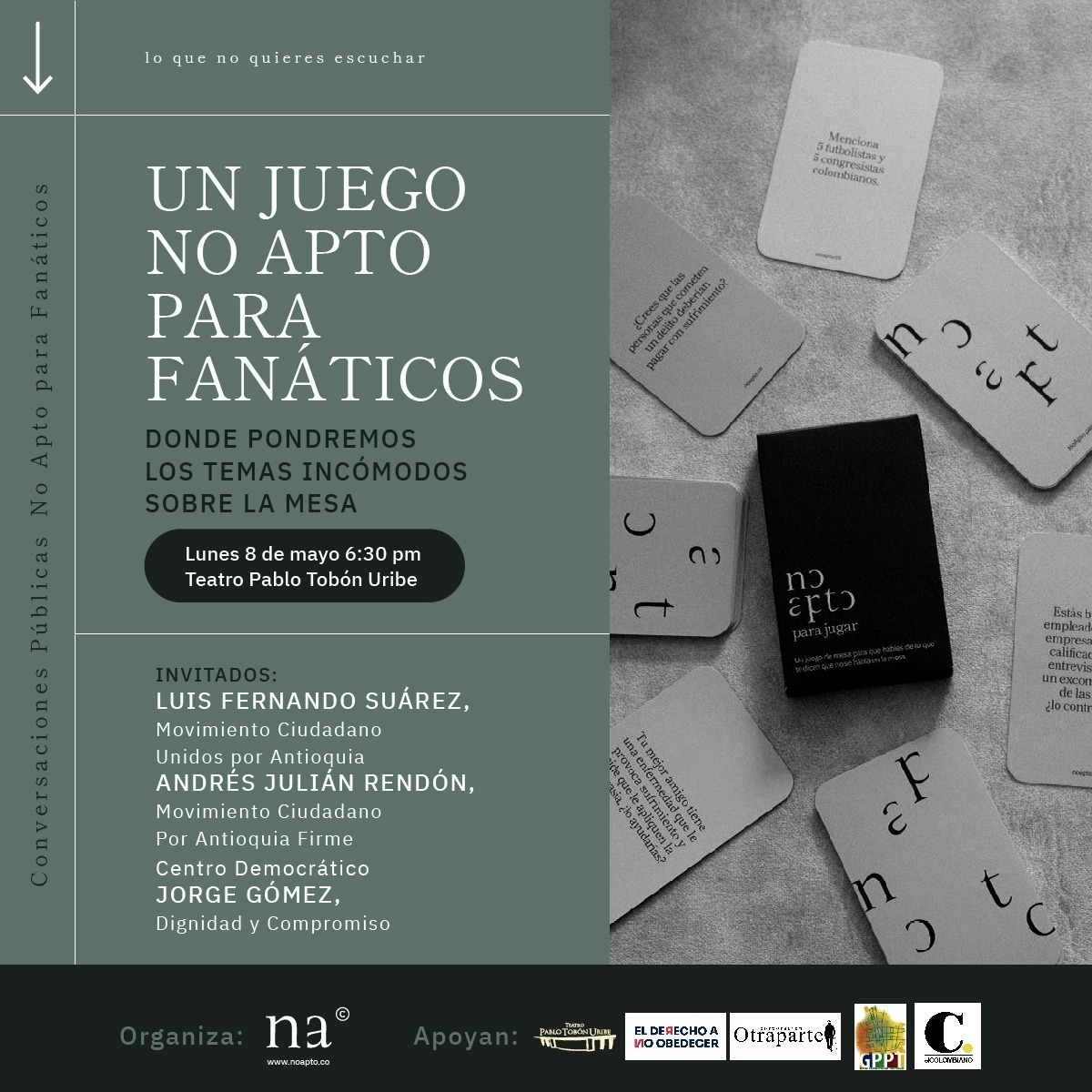 Imagen del evento No Apto para Fanáticos