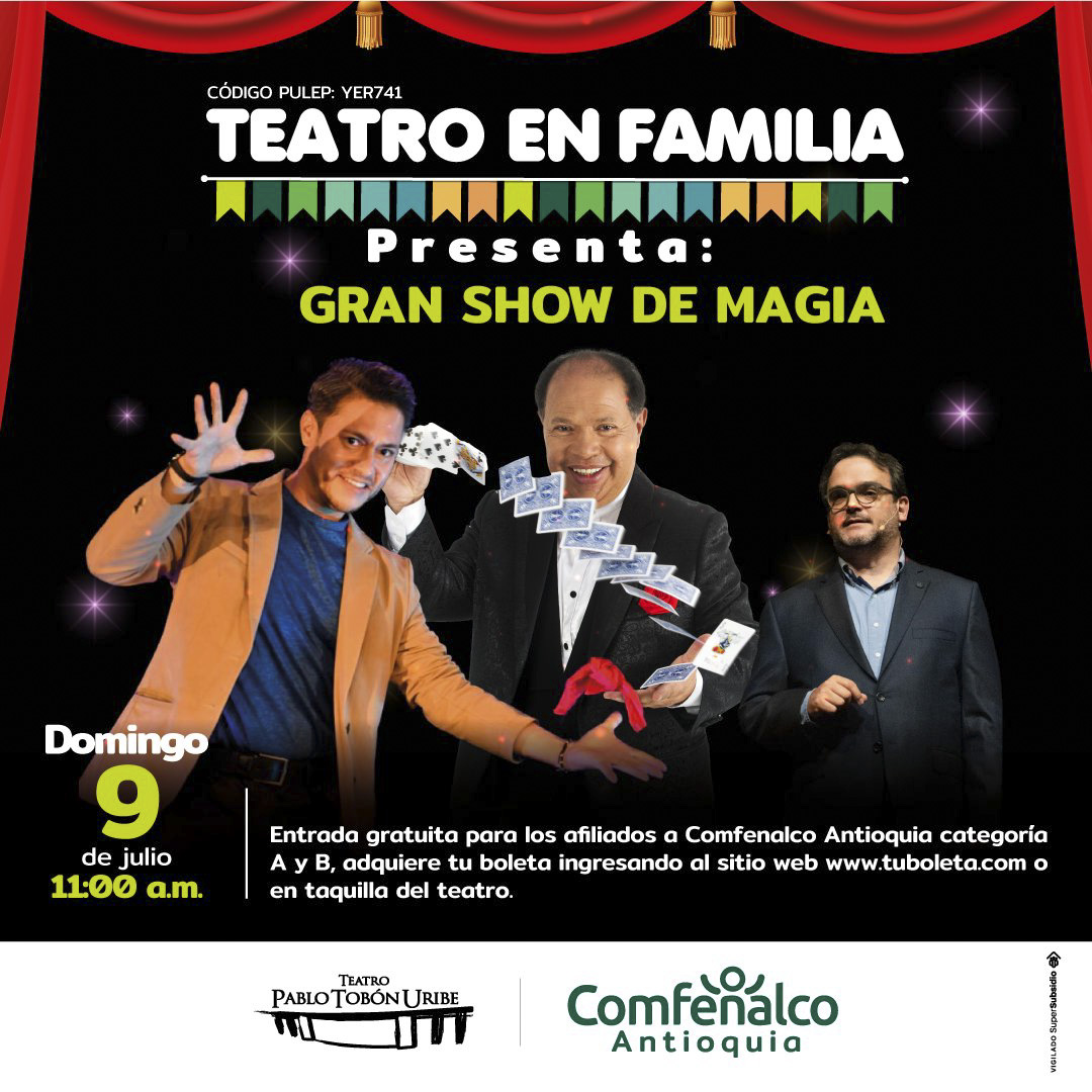 Imagen del evento Gran show de magia - Teatro en familia