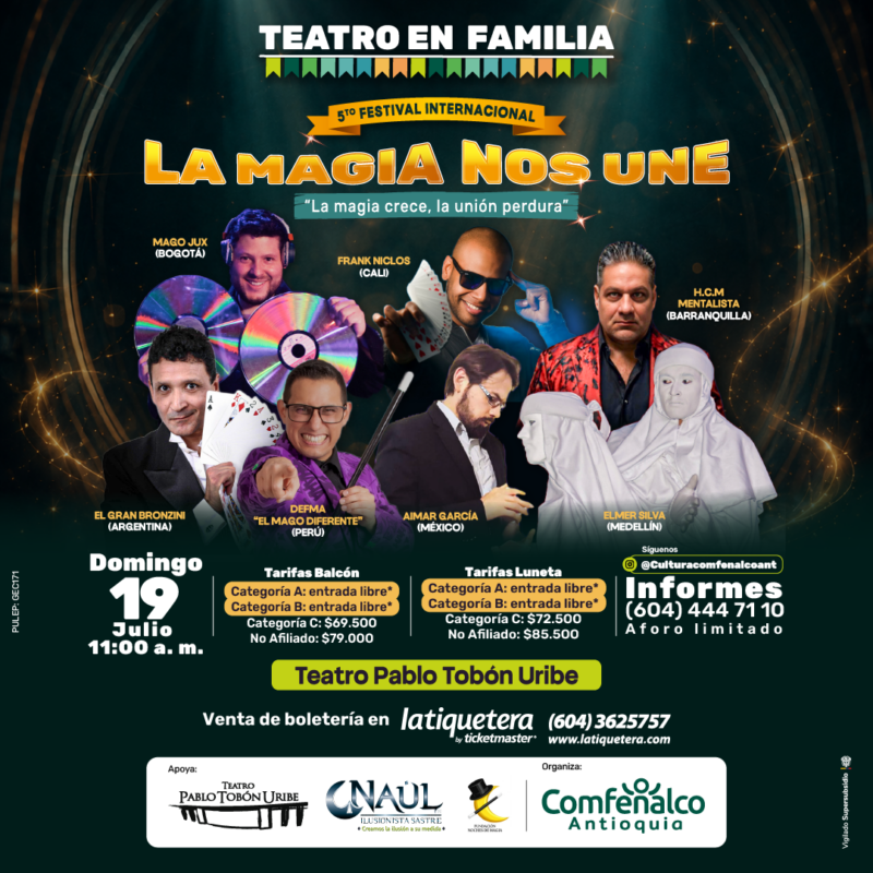 Imagen del evento Teatro en familia: 5to Festival Internacional “La Magia Nos Une”