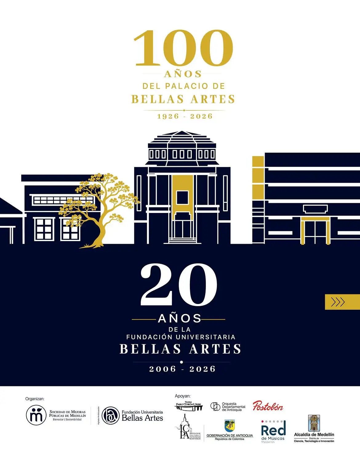 Imagen del evento 100 años del Palacio de Bellas Artes y 20 años de Bellas Artes