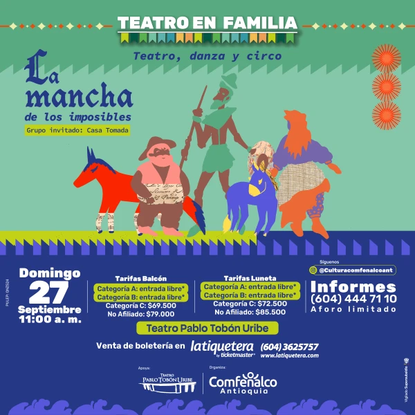 Imagen del evento Teatro en familia: La mancha de los imposibles