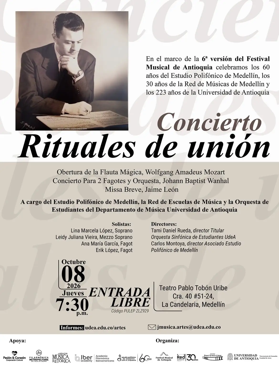 Imagen del evento Concierto Rituales de unión