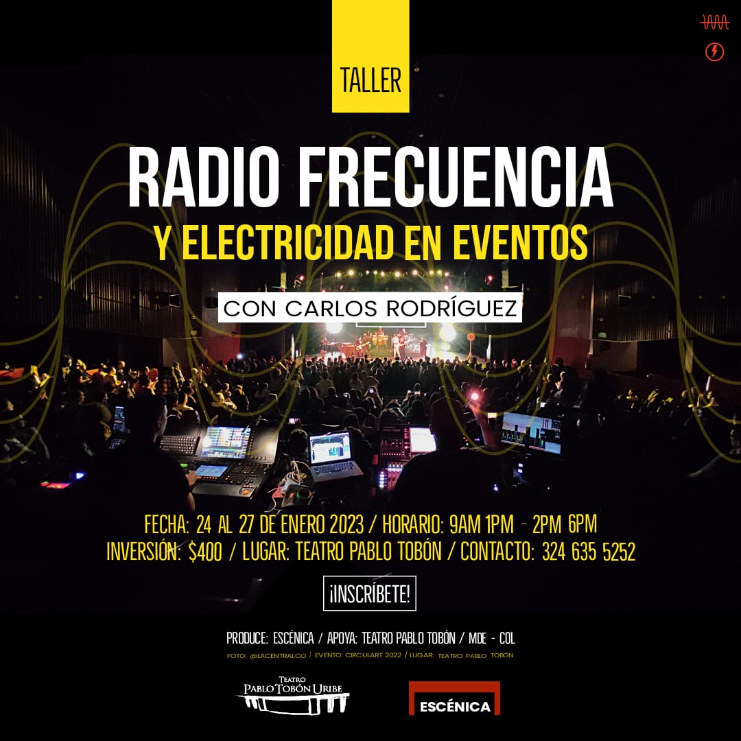 Taller radiofrecuencia y electricidad en eventos