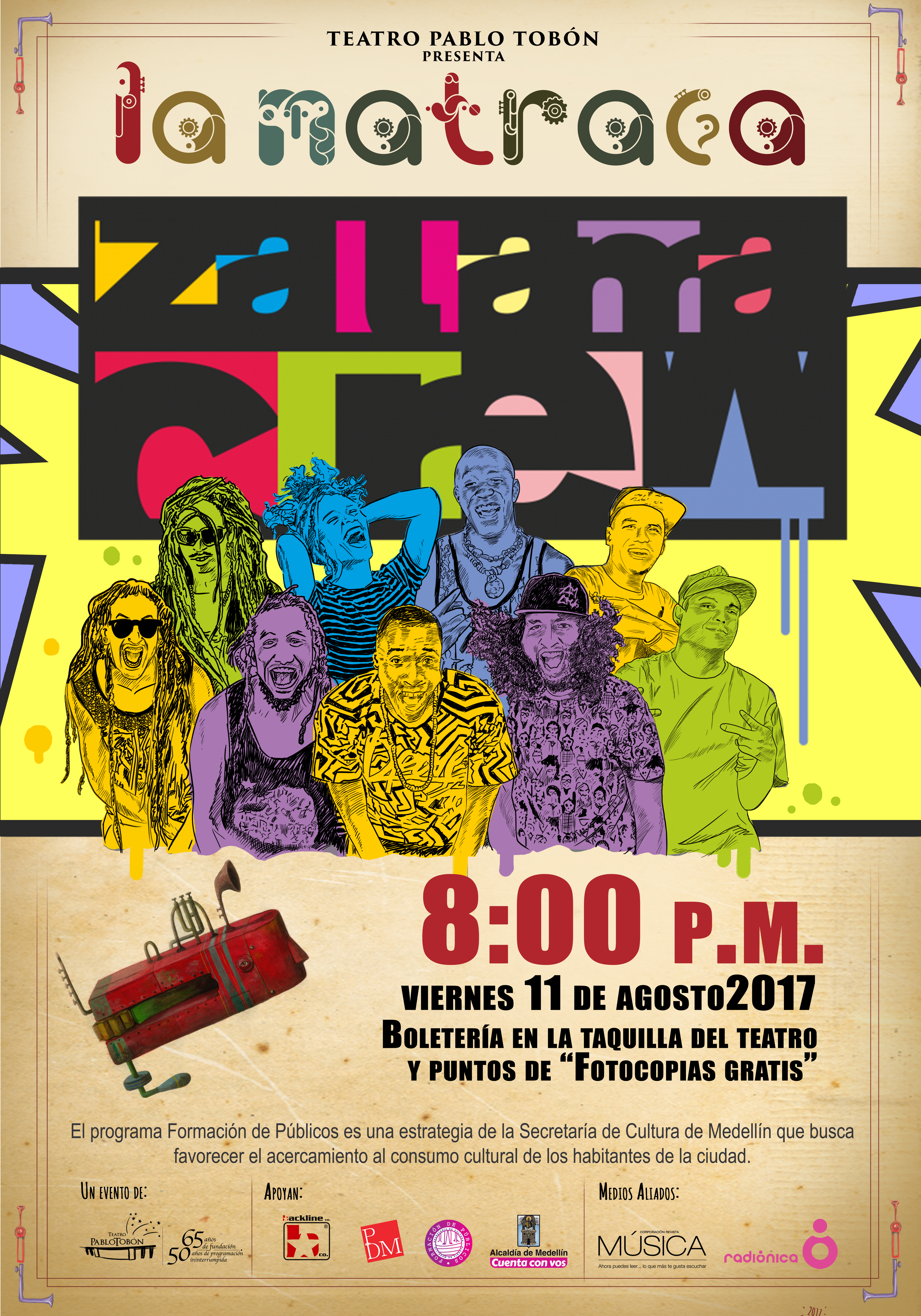 afiche la matraca 2017 Zalama Crew v2