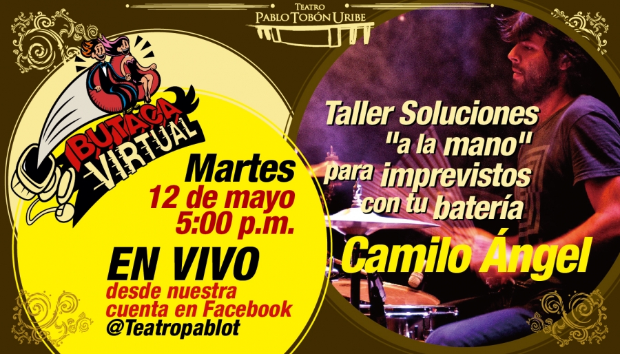 #ButacaVirtual - Taller de Batería con Ángel de la Doble A Rock